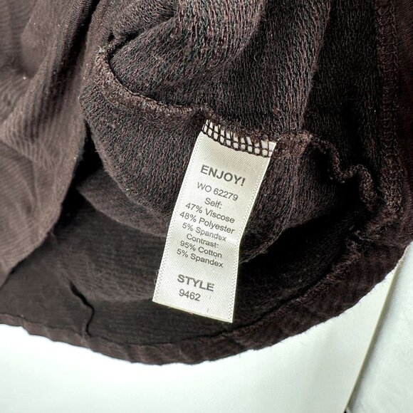 Michael Stars Brown Long Sleeve Shirt 0S - Picture 5 of 7